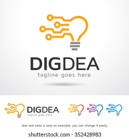 Digital Idea Logo Template Design Vector