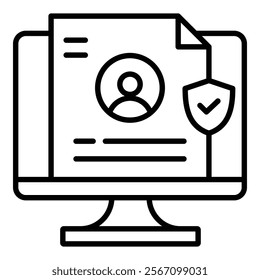 Digital Identity Icon Element For Design