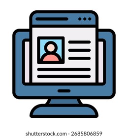 Digital Identity Icon Element For Design