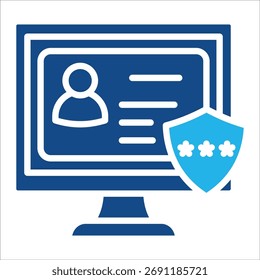 Elemento De Ícone De Identidade Digital Para Design