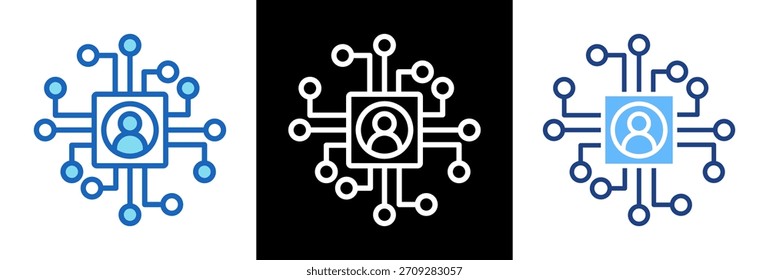 Icono de identidad digital Ilustración vectorial triplestyle