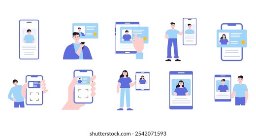 Digital Identity Illustration, Transparent Background