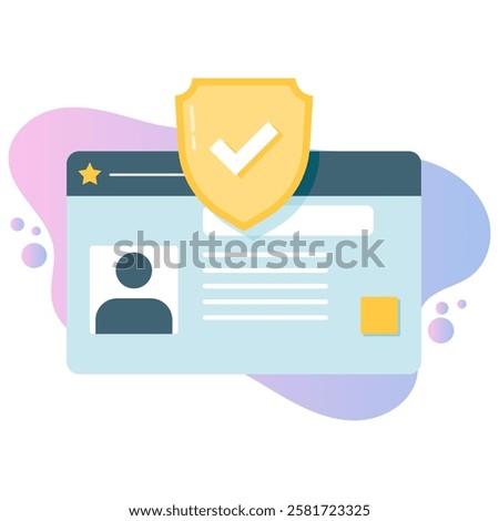 digital identity protection, cyber security technology illustration