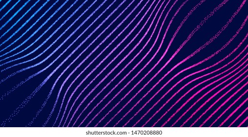 digital illuminated particles lines texture background