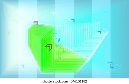 digital illumination beside vector, line into emblematic navigation