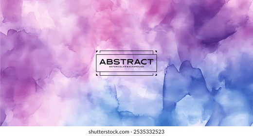 A digital illustration of an abstract watercolor background with a blend of purple and blue colors, creating a soft, ethereal, and dreamy aesthetic.