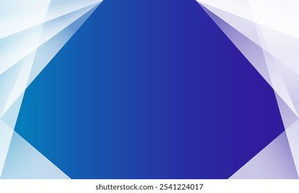 A digital illustration of a blue and white geometric background with a gradient effect.