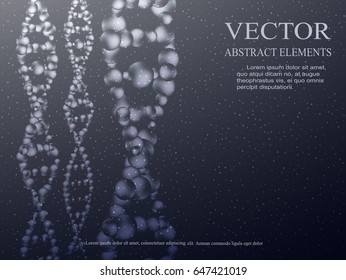 Digital illustration of a DNA molecule. Vector illustration.