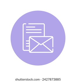 Eine digitale Abbildung eines E-Mail-Umschlagsymbols, das auf einem Computerbildschirm angezeigt wird und die elektronische Kommunikation symbolisiert.