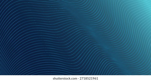 Una ilustración digital que presenta un gradiente de azul profundo a verde azulado, superpuesto con líneas sutiles, onduladas y paralelas que crean un patrón texturizado y abstracto.