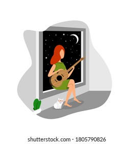 Digital illustration flat design life for funday