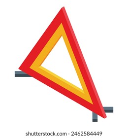 Digital illustration of an impossible triangle with a red and yellow color gradient