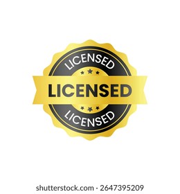 uma ilustração digital de um selo ou selo licenciado. 
