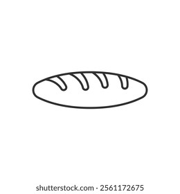 A digital illustration of a loaf of bread, showcasing its delicious brown crust and artisan-style design, depicted against a white background. Ideal for food, bakery, and culinary themes.