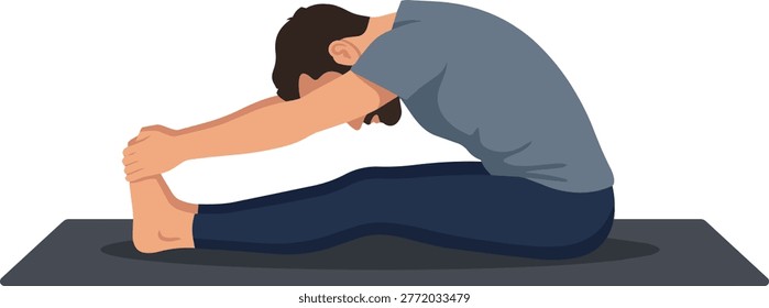 A digital illustration of a man performing the 