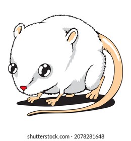 ilustración digital de un dibujo del ratón sobre un fondo blanco