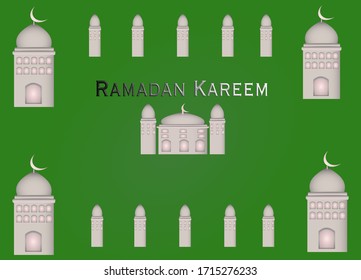 Digital Illustration on Mosque incunction with Ramadan Kareem.