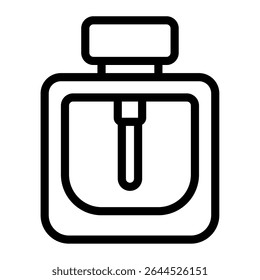 Ilustração digital de um frasco de perfume, adequado para cosméticos e anúncios de produtos de beleza.