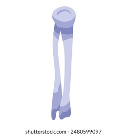 Digital illustration of purple ballet leg warmers in isometric view, suitable for dance themes