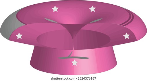 a digital illustration of purple magician hat