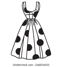 Digital illustration of retro dress.