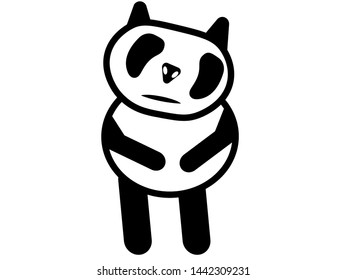 
digital illustration of sleepy panda