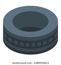 Digital illustration of a standard hockey puck in an isometric perspective