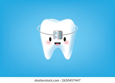 Digital illustration of tooth with orthodontic implant tool and red highlights. Ideal for clinics, infographics, and education.