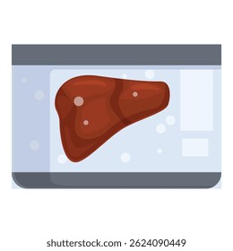 Ilustração digital de um bife selado a vácuo, apresentando o conceito de embalagem de carne