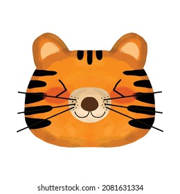 Digital illustration of various tiger expressions chinese new year