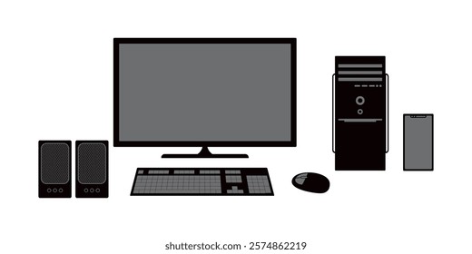 Digital illustration vector electronics icon
