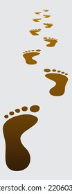 Digital Illustration Vector Image Of Footprints Stepping Forward Full Of Hope