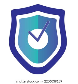 digital illustration vector protection shield for antivirus or security mascot logo icon