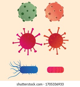 digital illustration for virus and bacteri 