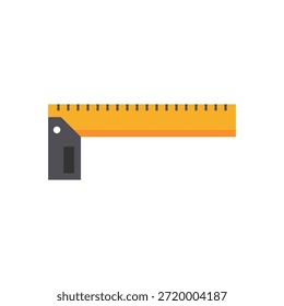 Una ilustración digital de una Regla amarilla y negra con medidas sobre un fondo blanco, utilizada para precisión y precisión en varios campos como la ingeniería, la arquitectura y la educación.