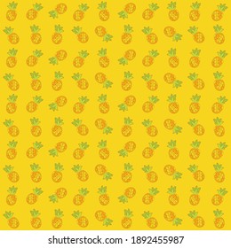 Digital Ilustration pineapples on a color background