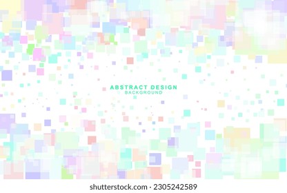 Digital image combined with colorful squares, vector illustration