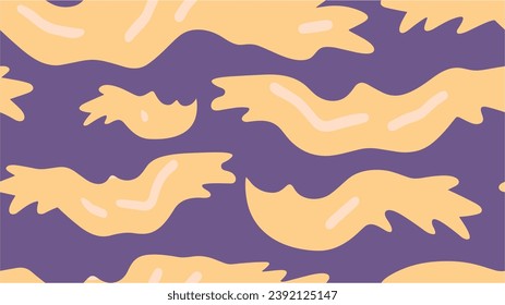 Digital image with a psychedelic stripes. Vector illustration. Animalistic colorful vector texture background. Seamless.