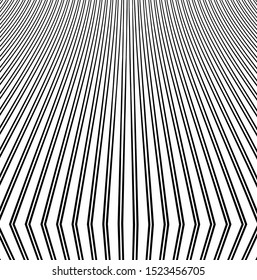 Digital image with a psychedelic stripes Wave design black and white. Optical art background. Texture with wavy, curves lines. Vector illustration