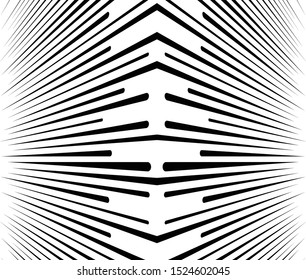 Digital image with a psychedelic stripes Wave design black and white. Optical art background. Texture with wavy, curves lines. Vector illustration