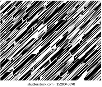 
Digital image with a psychedelic stripes Wave design black and white. Optical art background. Texture with wavy, curves lines. Vector illustration
