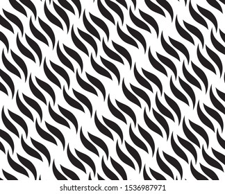 Digital image with a psychedelic stripes Wave design black and white. Optical art background. Texture with wavy, curves lines. Vector illustration