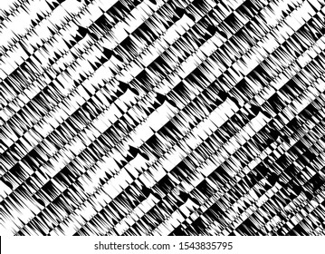 Digital image with a psychedelic stripes Wave design black and white. Optical art background. Texture with wavy, curves lines. Vector illustration