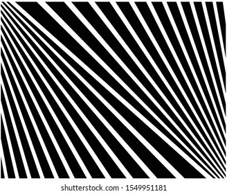 Digital image with a psychedelic stripes Wave design black and white. Optical art background. Texture with wavy, curves lines. Vector illustration