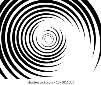 Digital image with a psychedelic stripes Wave design black and white. Optical art background. Texture with wavy, curves lines. Vector illustration
