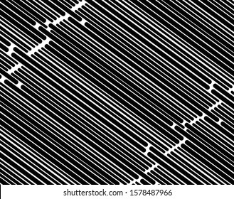 Digital image with a psychedelic stripes Wave design black and white. Optical art background. Texture with wavy, curves lines. Vector illustration