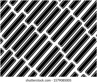 Digital image with a psychedelic stripes Wave design black and white. Optical art background. Texture with wavy, curves lines. Vector illustration