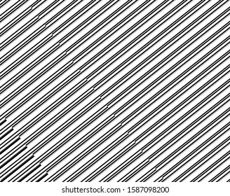 Digital image with a psychedelic stripes Wave design black and white. Optical art background. Texture with wavy, curves lines. Vector illustration