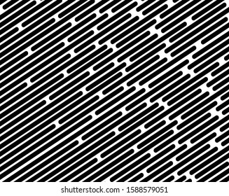  Digital image with a psychedelic stripes Wave design black and white. Optical art background. Texture with wavy, curves lines. Vector illustration