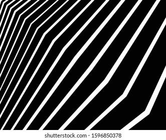 Digital image with a psychedelic stripes Wave design black and white. Optical art background. Texture with wavy, curves lines. Vector illustration